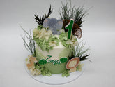 Green Jungle Animals 1st Birthday Cake - The Cake People